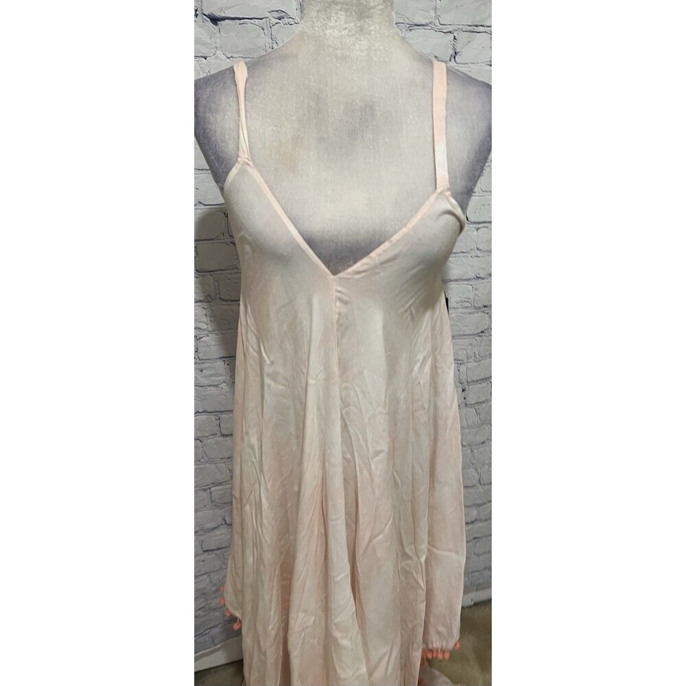 Mlle Gabrielle Strappy Dress Asymmetrical Hem Pink Bohemian Fairy Size Large